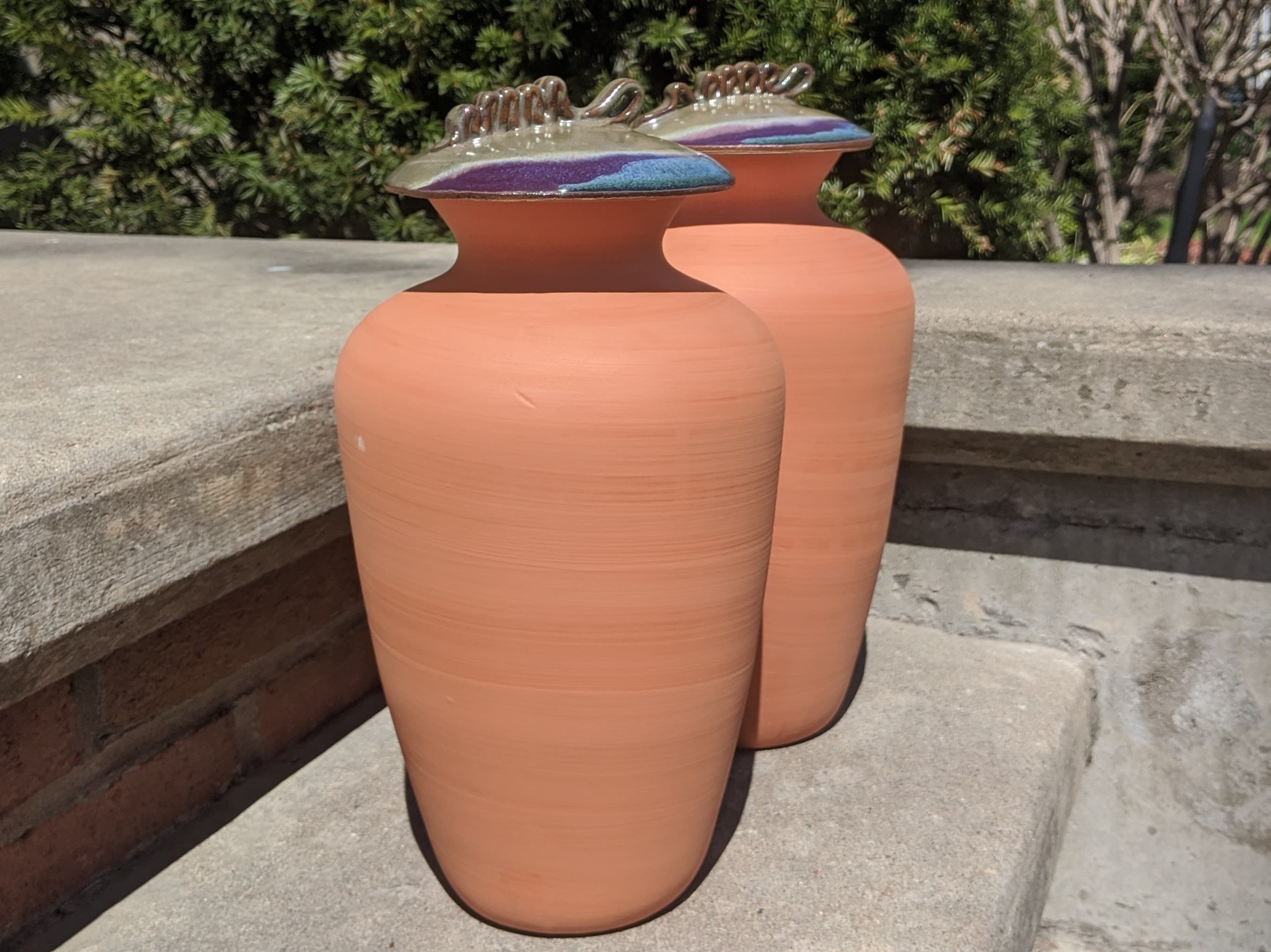THE OLLA COMPANY | Classic Olla Watering Pot – Set of 2 | Holds 12 Ounces |  Plant Watering Bulb Olla Watering System with Terra Cotta Irrigation Pots